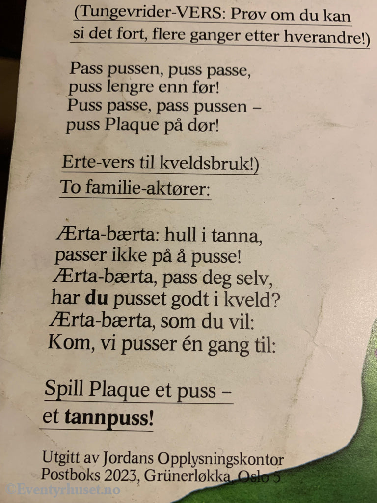 Bjørn Rønningen. Den Tapre Ridder Jonatann Og Den Onde Dragen Plaque. Hefte