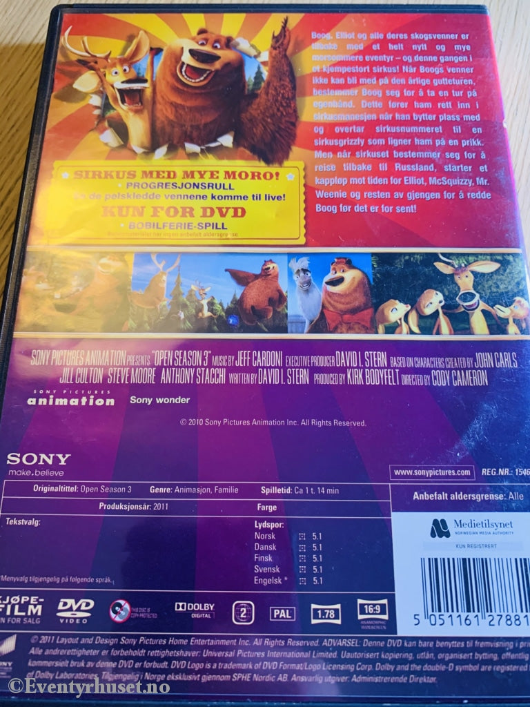 Boog & Elliot 3 - Sirkusvenner. Dvd. Dvd