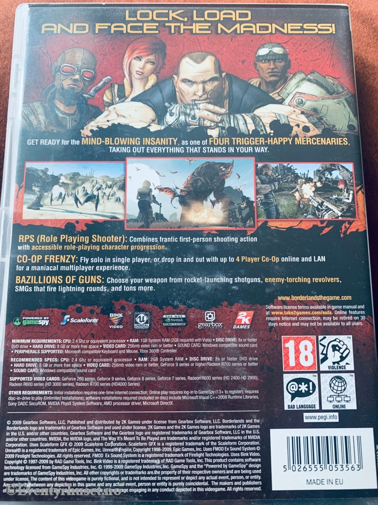 Borderlands. Pc-Spill. Pc Spill