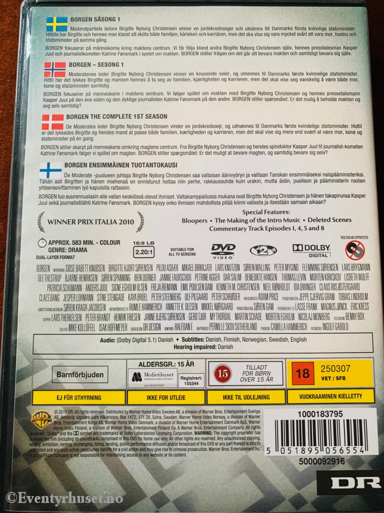Borgen Sesong 1 Episode 1-10. Dvd Samleboks.