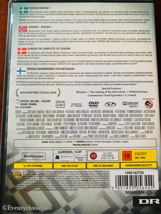 Borgen Sesong 1 Episode 1-10. Dvd Samleboks.