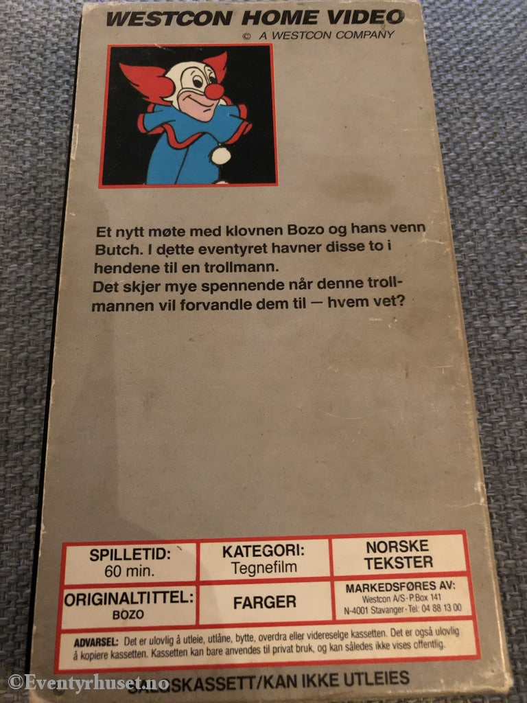Bozo. Vhs. Slipcase. Vhs