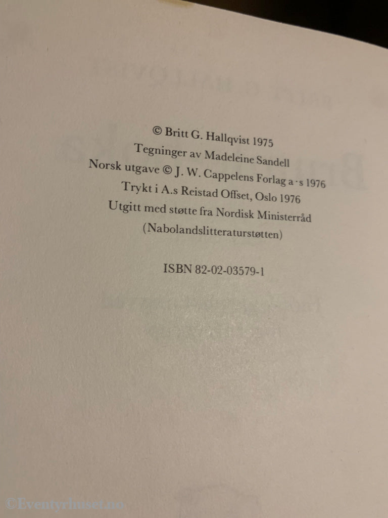 Britt G. Hallqvist. 1976. Brumleboka. Pocketbok
