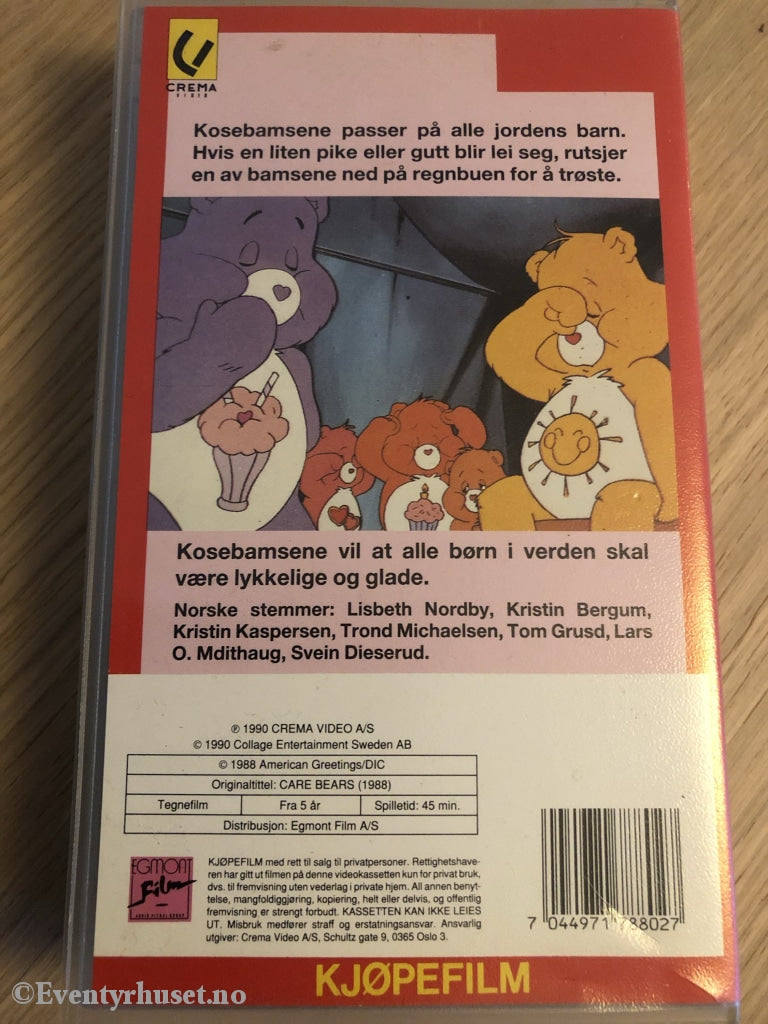 Kosebamsene (Care Bears). 1988. Vhs. Vhs