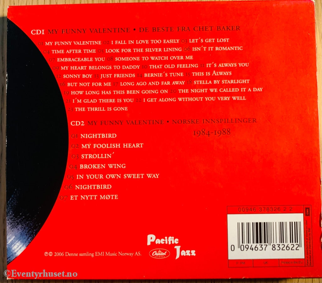 Chet Baker. My Funny Valentine. 1994. Cd. Cd