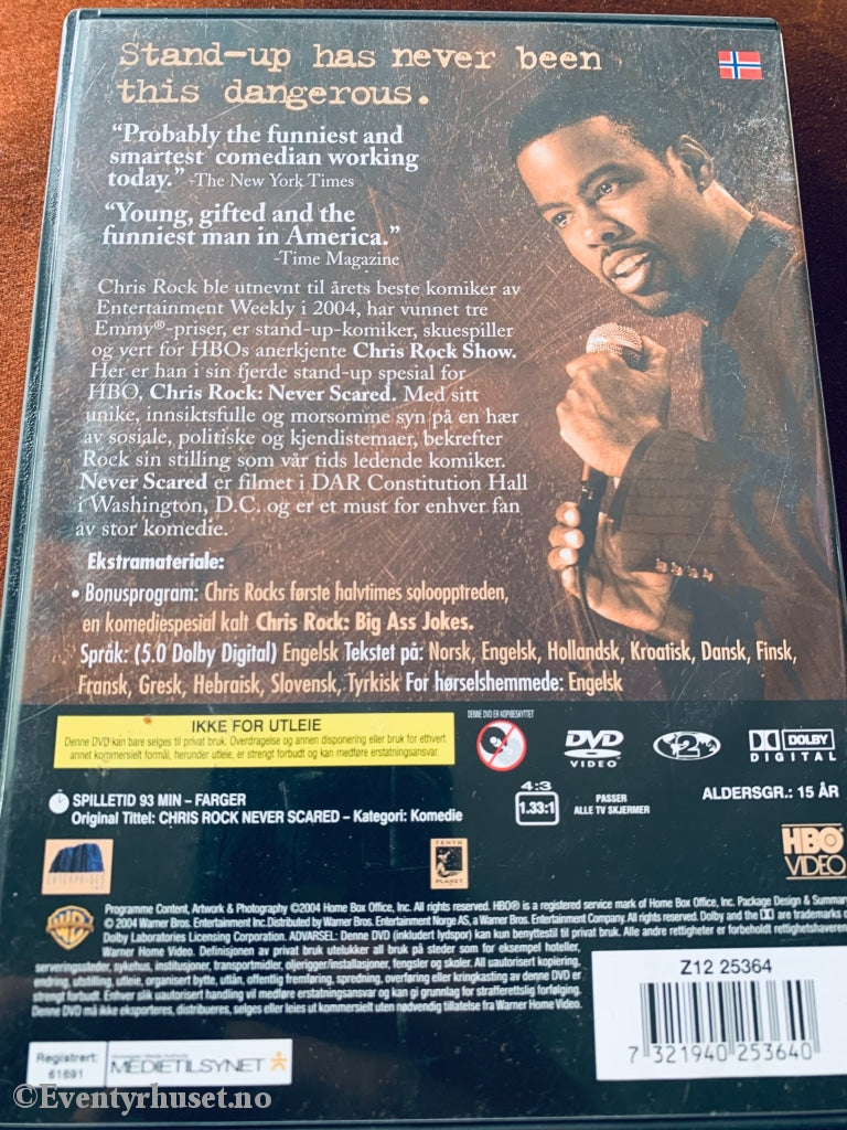 Chris Rock - Never Scared. Dvd. Dvd