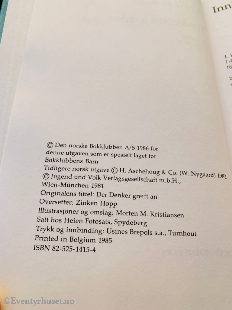 Christine Nöstlinger. 1986. Tenkeren Griper Inn. Fortelling