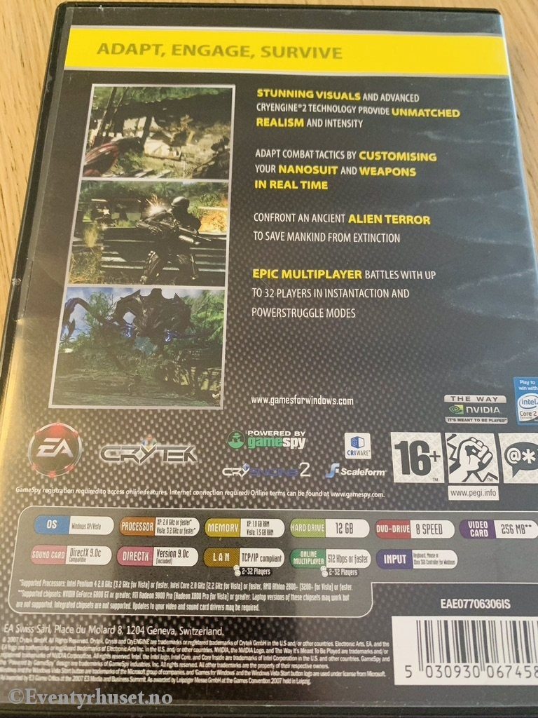 Crysis (Ea Classics). Pc Spill. Spill