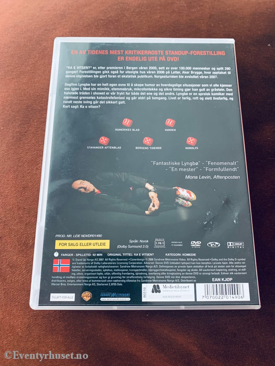 Dagfinn Lyngbø - Ka E Vitsen Dvd. Dvd