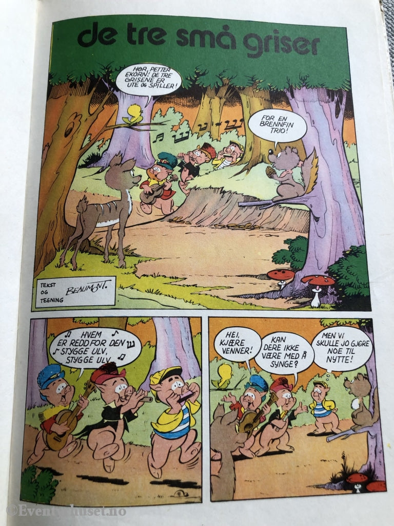 De Tre Små Griser. Et Klassisk Eventyr Som Tegneserie. 1973. Eventyrbok