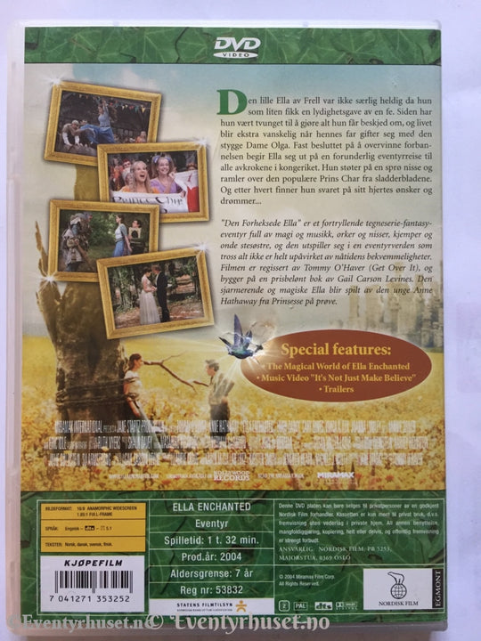 Den Forheksede Ella. 2004. Dvd. Dvd