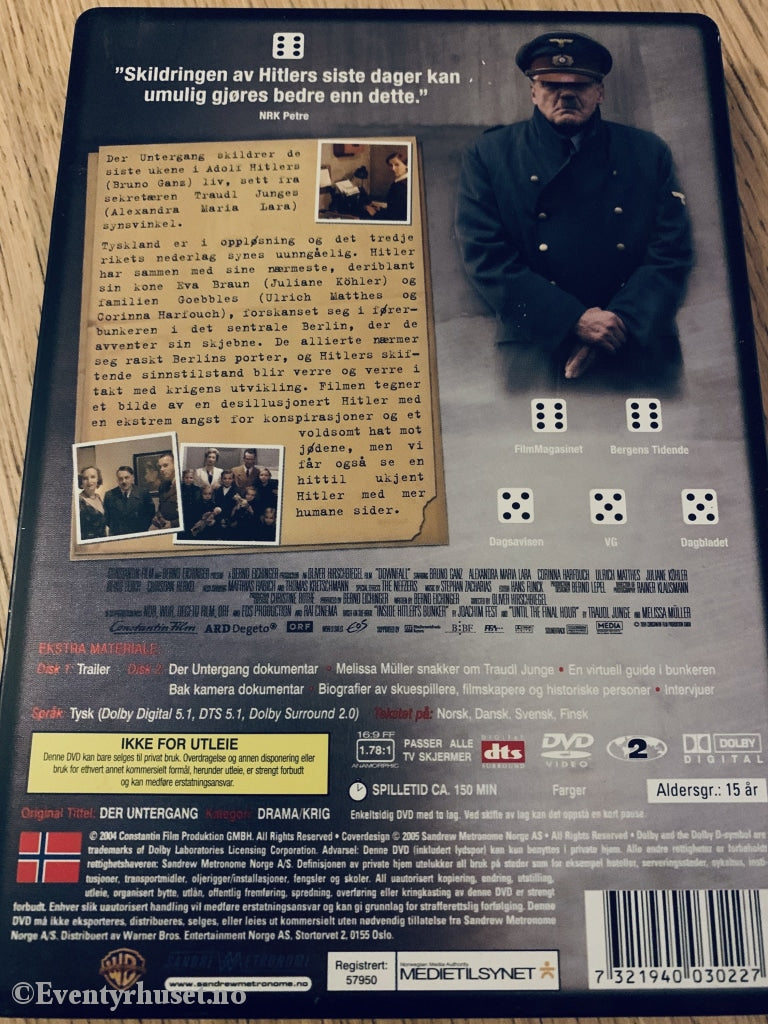Der Untergang. 2004. Dvd Steelbox.