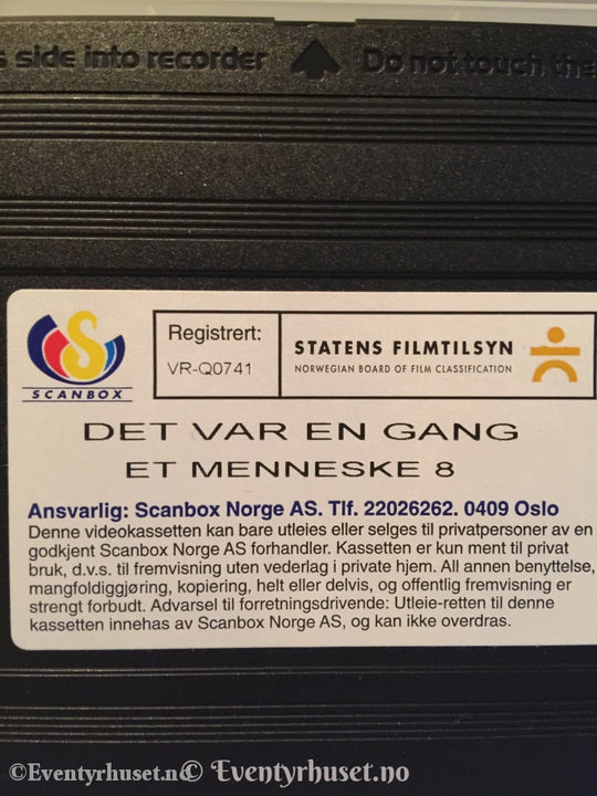 Det Var En Gang Et Menneske. Nr. 8 Av 12. (Scanbox Serien). 1978. Vhs. Vhs