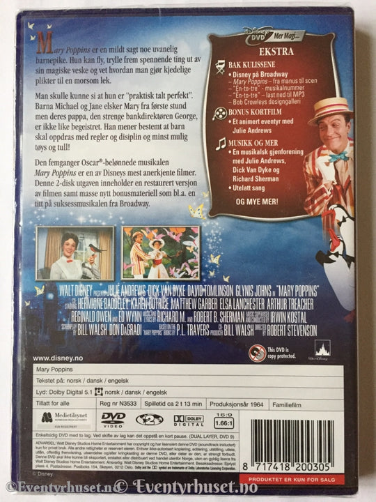 Disney Dvd. Mary Poppins. Dvd
