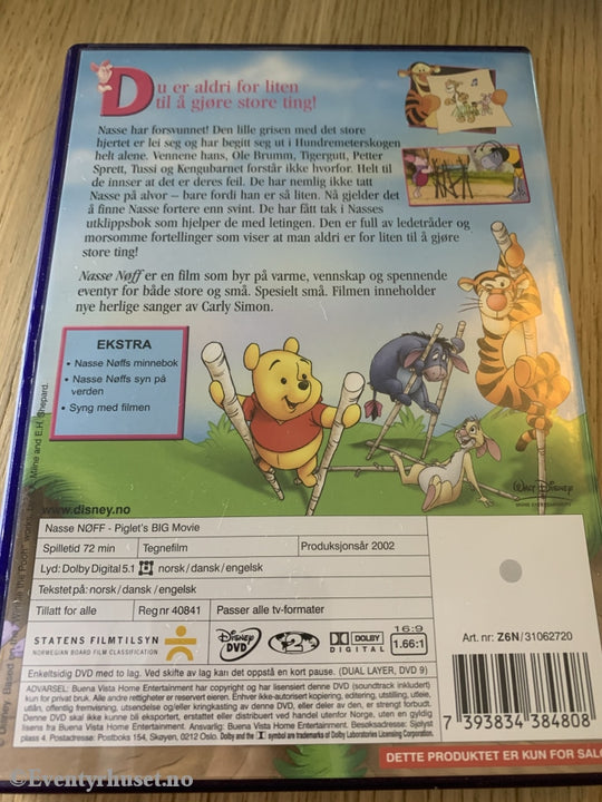 Disney Dvd. Nasse Nøff. 2003. Dvd
