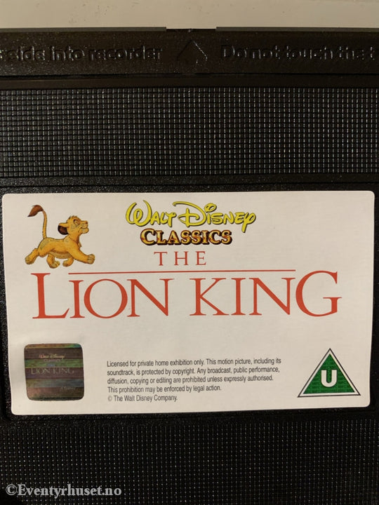 Disney Vhs. The Lion King. Solgt I Norge! Vhs