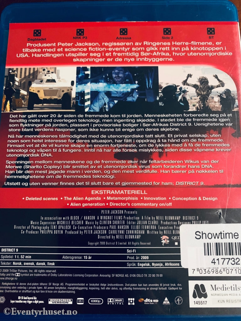 District 9. 2009. Blu-Ray. Blu-Ray Disc