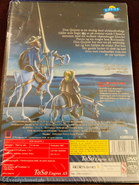 Don Quijote 2. 1997. Dvd. Ny I Plast! Dvd