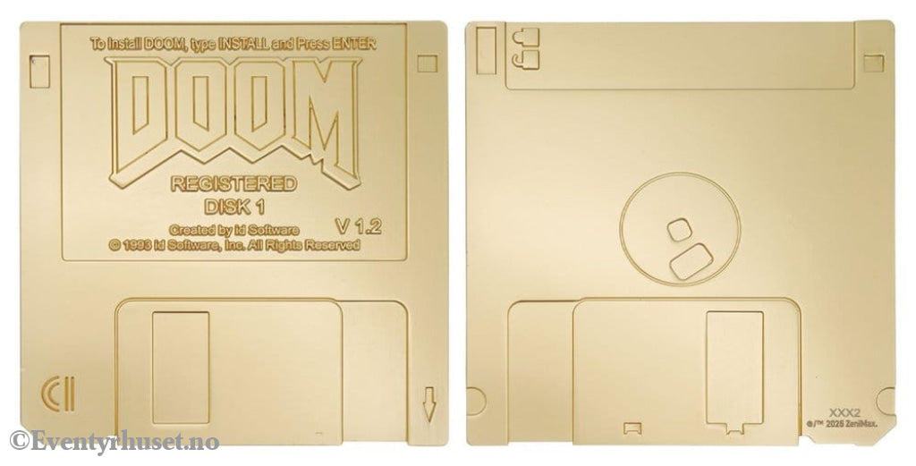Doom Replik Floppy Disk Gold Plated Limited Edition Fashion & Accessories