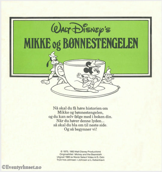 Download: 11 Disney Eventyrbånd - Mikke Og Bønnestengelen. Digital Lydfil Bok I Pdf-Format.