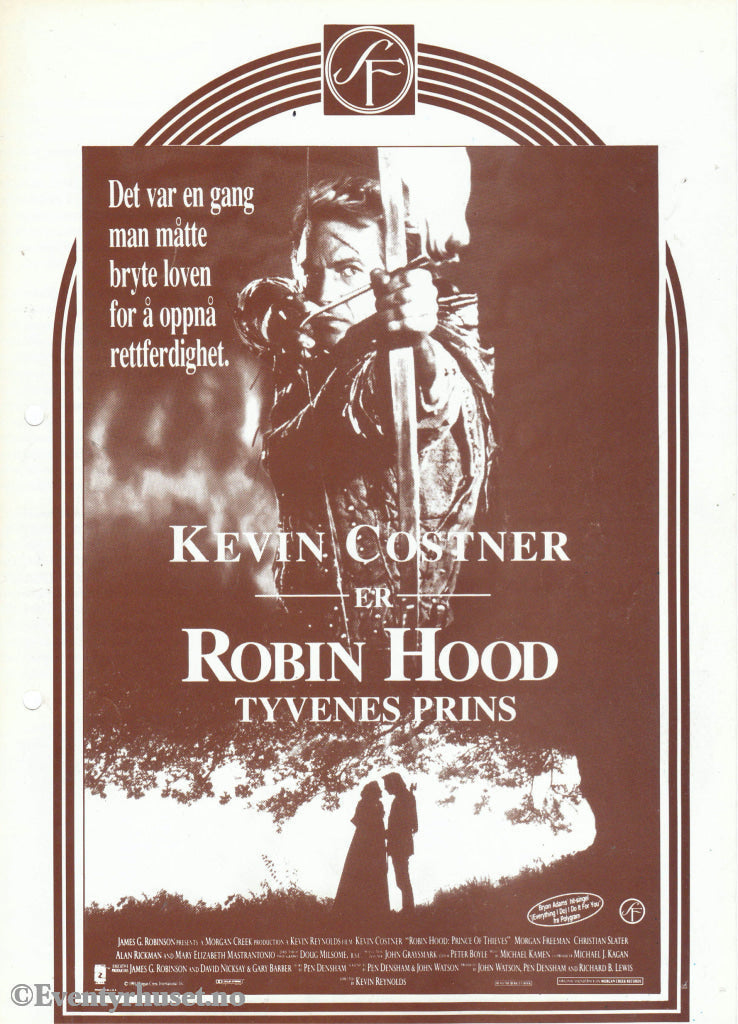Download: Robin Hood. Unik Brosjyre På 4 Sider Med Norsk Tekst (Vaskeseddel). Digital Fil I