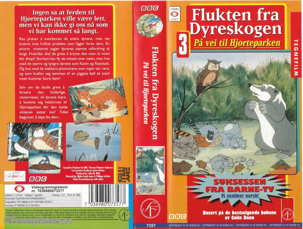 Download / Stream: Flukten Fra Dyreskogen. Vol. 3. På Vei Til Hjorteparken (Nrk Bbc). 1992. Vhs.