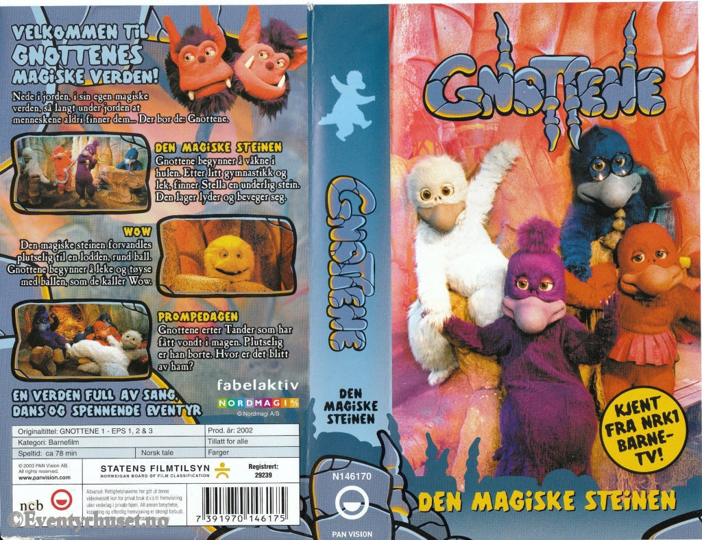 Download / Stream: Gnottene. Vol. 1. Den Magiske Steinen. Vhs. Norwegian. Stream Vhs