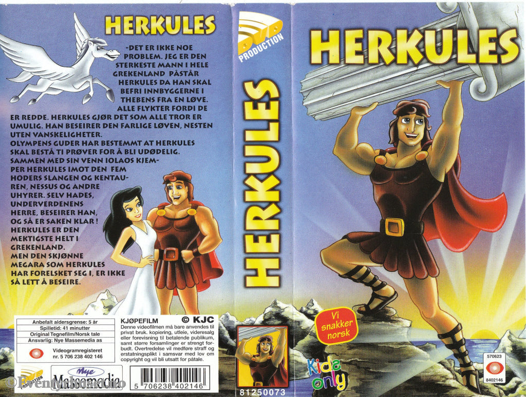 Download / Stream: Herkules. Vhs. Norwegian Dubbing. Vhs