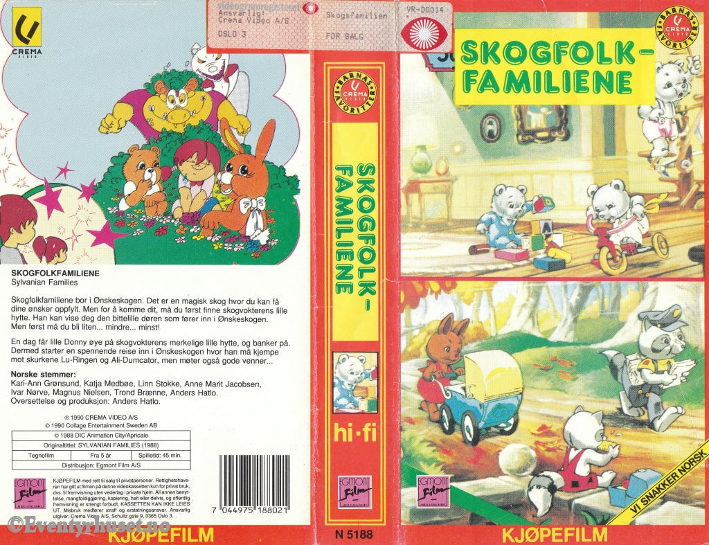 Download / Stream: Skogfolkfamiliene (Sylvanian Families). 1988. Vhs. Norwegian Dubbing. Vhs