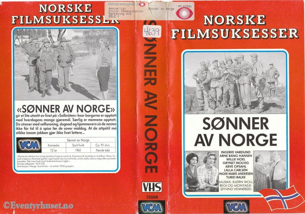 Download / Stream: Sønner Av Norge (Norske Klassikere). 1961. Vhs Big Box. Norwegian.