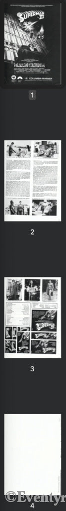 Download: Superman 3. Unik Brosjyre På 4 Sider Med Norsk Tekst. Digital Fil I Pdf-Format.