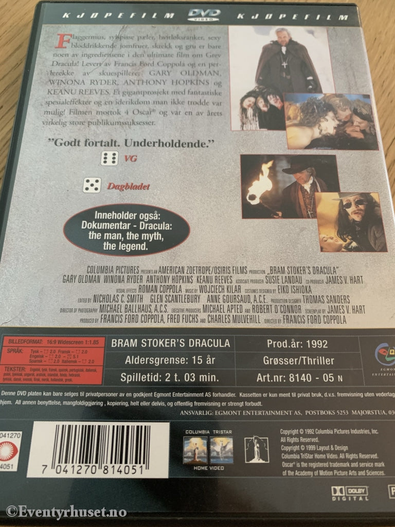 Dracula. 1992. Dvd. Dvd