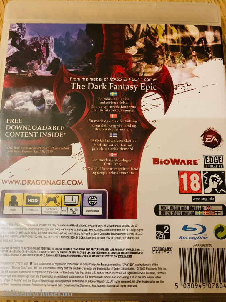 Dragon Age. Ps3. Ps3