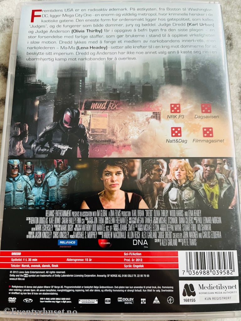 Dredd. Dvd. Dvd