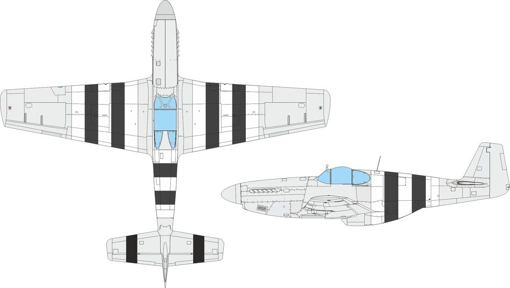 P-51B/C D-day stripes  EDUARD