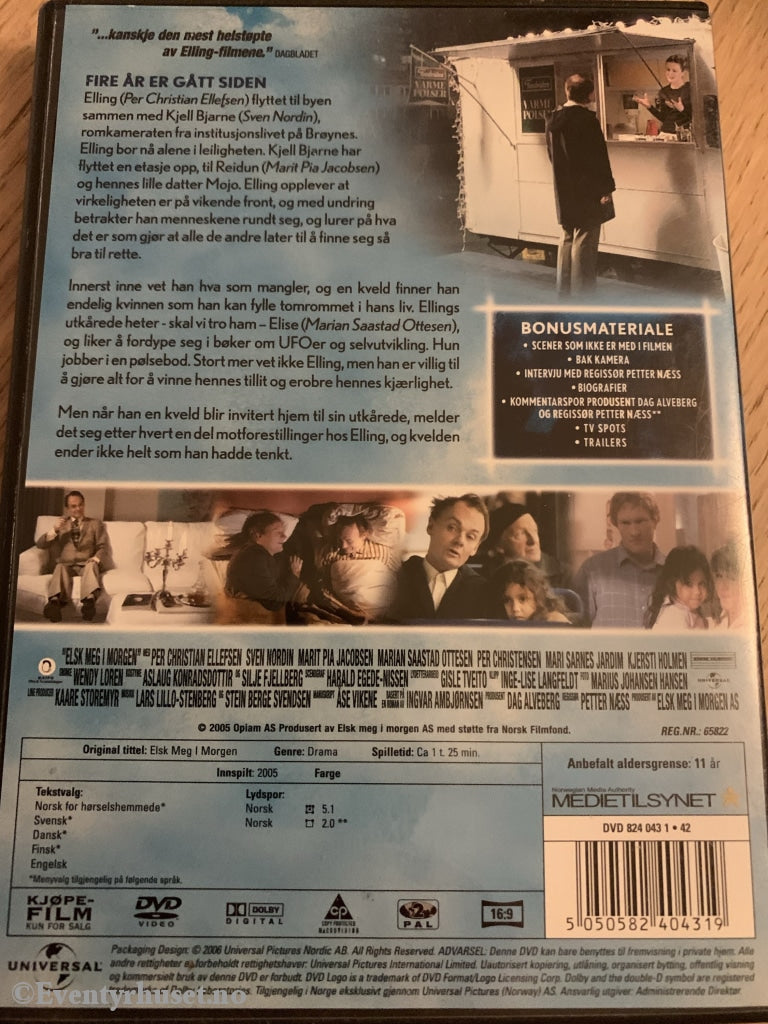 Elsk Meg I Morgen. 2005. Dvd. Dvd