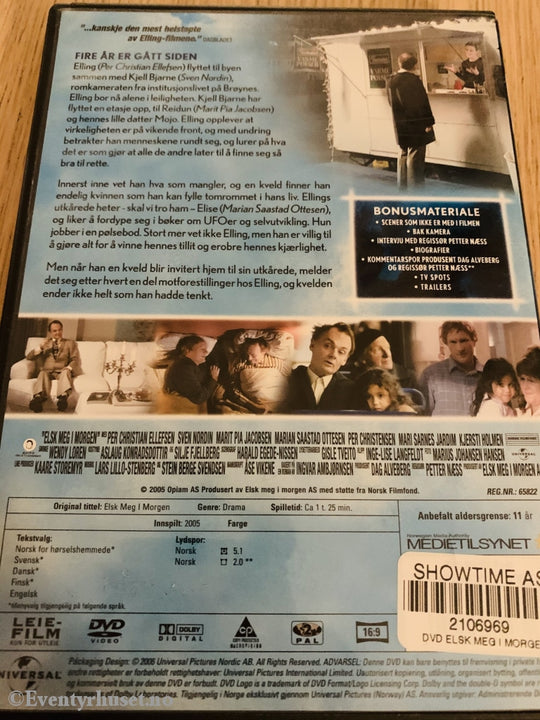 Elsk Meg I Morgen. 2005. Dvd Leiefilm.