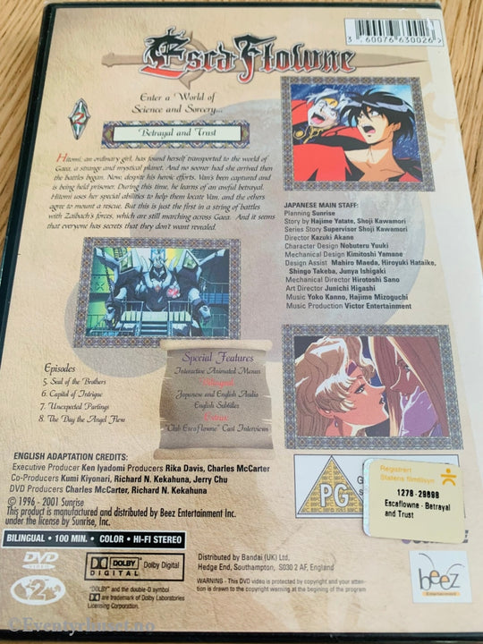 Escaflowne - Betrayal And Trust. Dvd. Ny I Plast! Dvd
