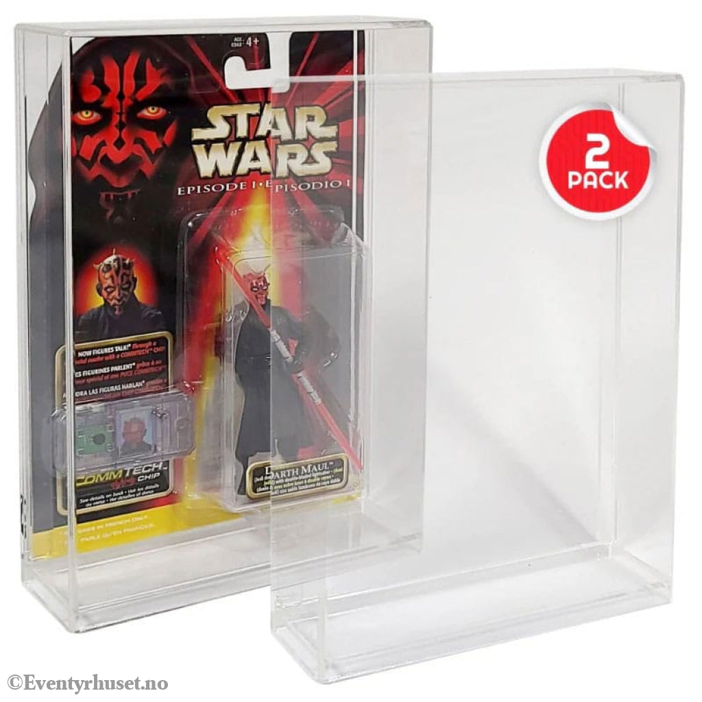 Evoretro Acrylic Display Cases 2-Pack for Action Figures Storage & Protection
