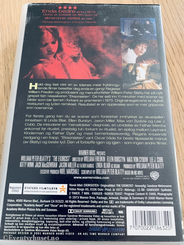 Exorcisten I. 1973. Vhs. Vhs
