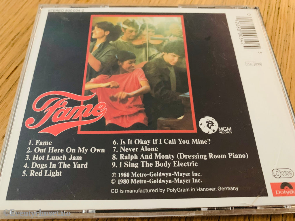 Fame (Soundtrack). 1980. Cd. Cd