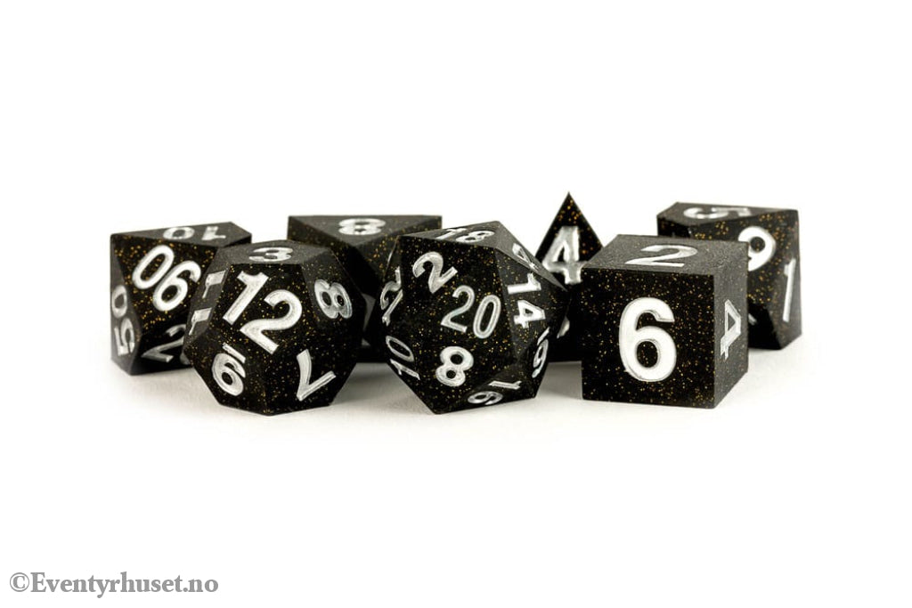 FanRoll Sharp Edge Silicone Dice Set Gold Scatter (7) Games