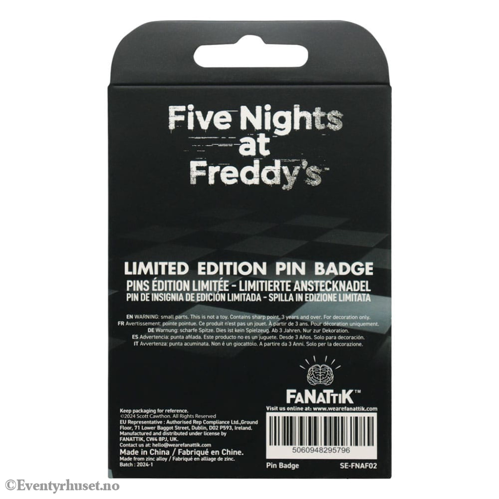 Five Nights at Freddy´s Pin Badge Fazbear Entertainment Limited Edition Fashion & Accessories