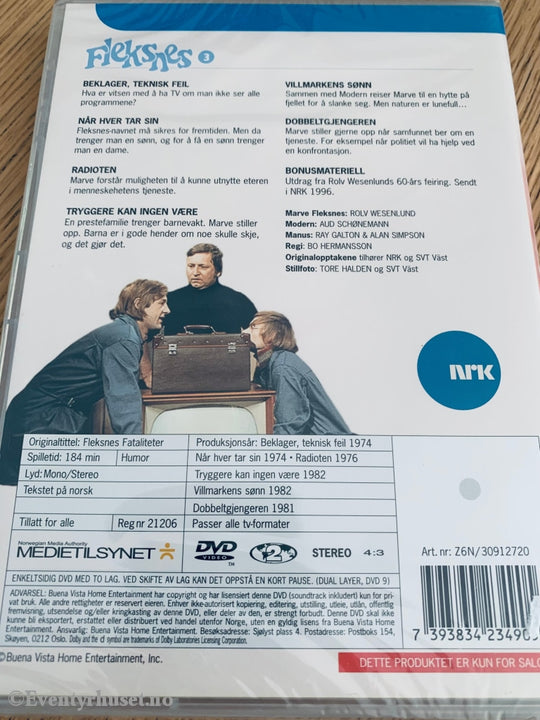 Fleksnes 3. Dvd. Ny I Plast! Dvd