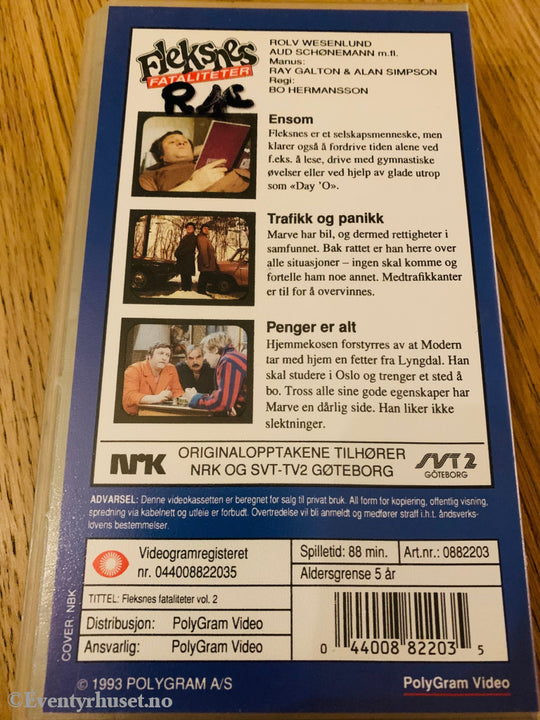 Fleksnes Fasiliteter. Vol. 2 (Nrk/Svt). Vhs. Vhs