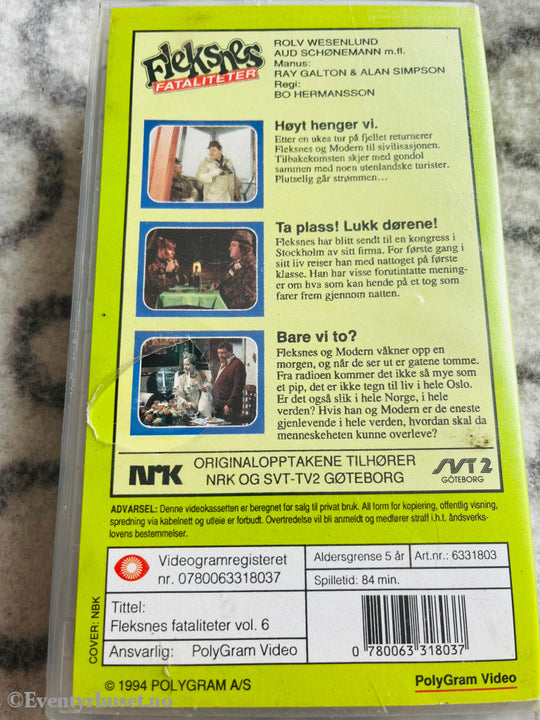 Fleksnes Fasiliteter. Vol. 6 (Nrk/Svt). Vhs Utleiefilm.