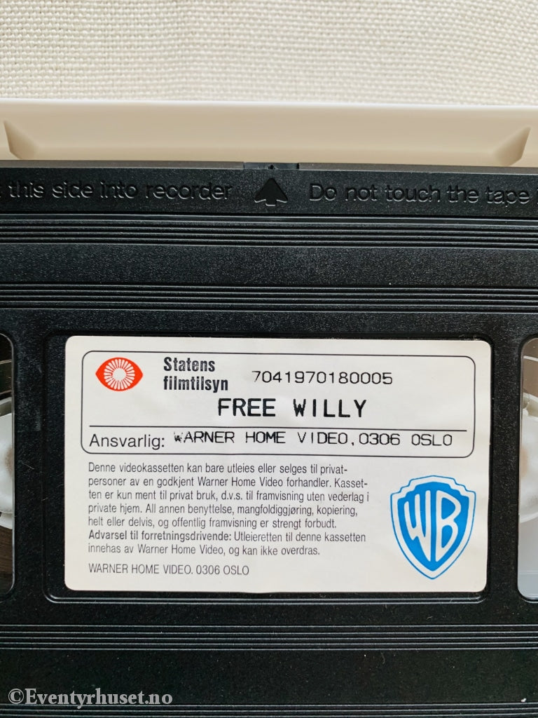 Free Willy 1. 1993. Vhs. Vhs