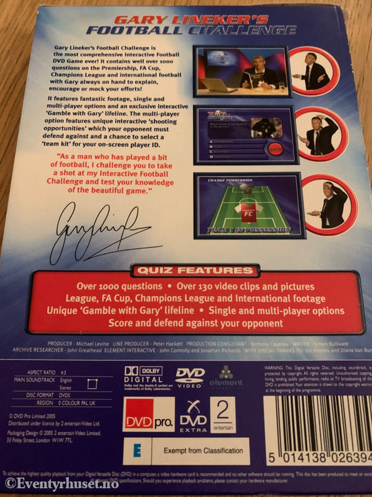 Gary Lineker’s Football Challenge. Pc-Spill. Pc Spill