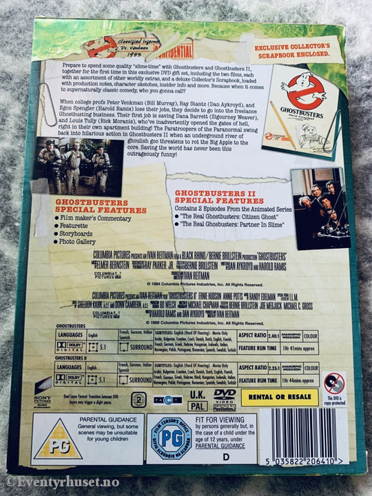 Ghostbusters 1 & 2. Dvd Samleboks.