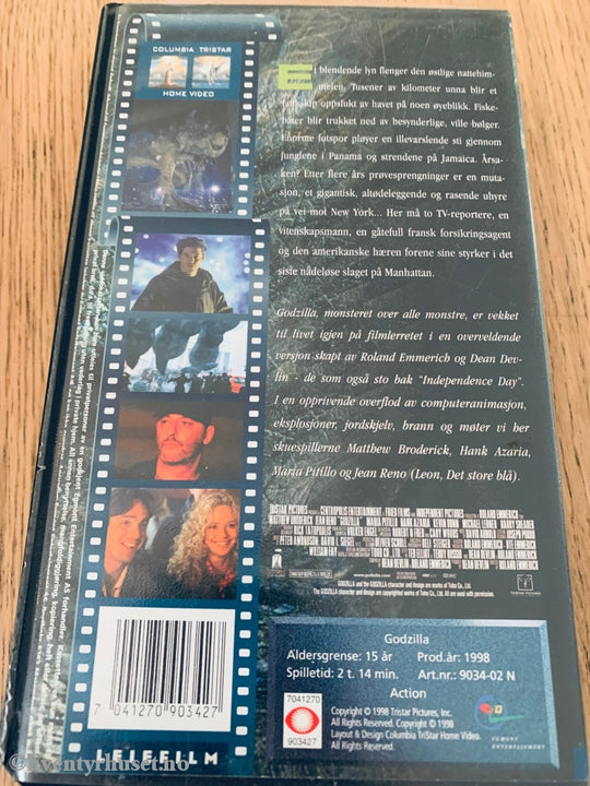 Godzilla. 1998. Vhs Leiefilm.